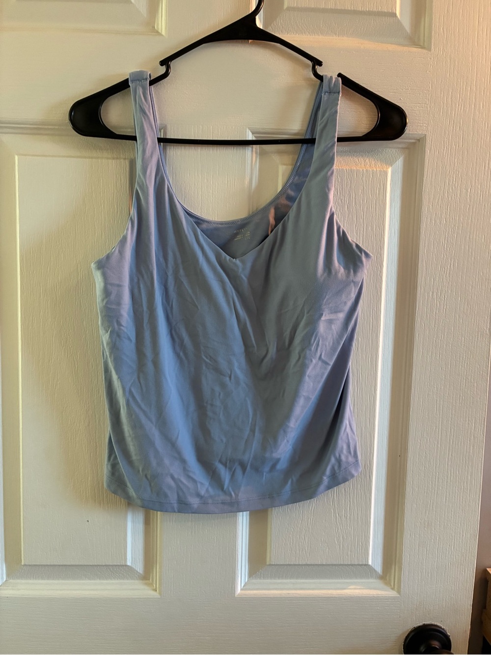 OFFLINE by Aerie Light Blue Tank Top Large Built-In Bra Activewear